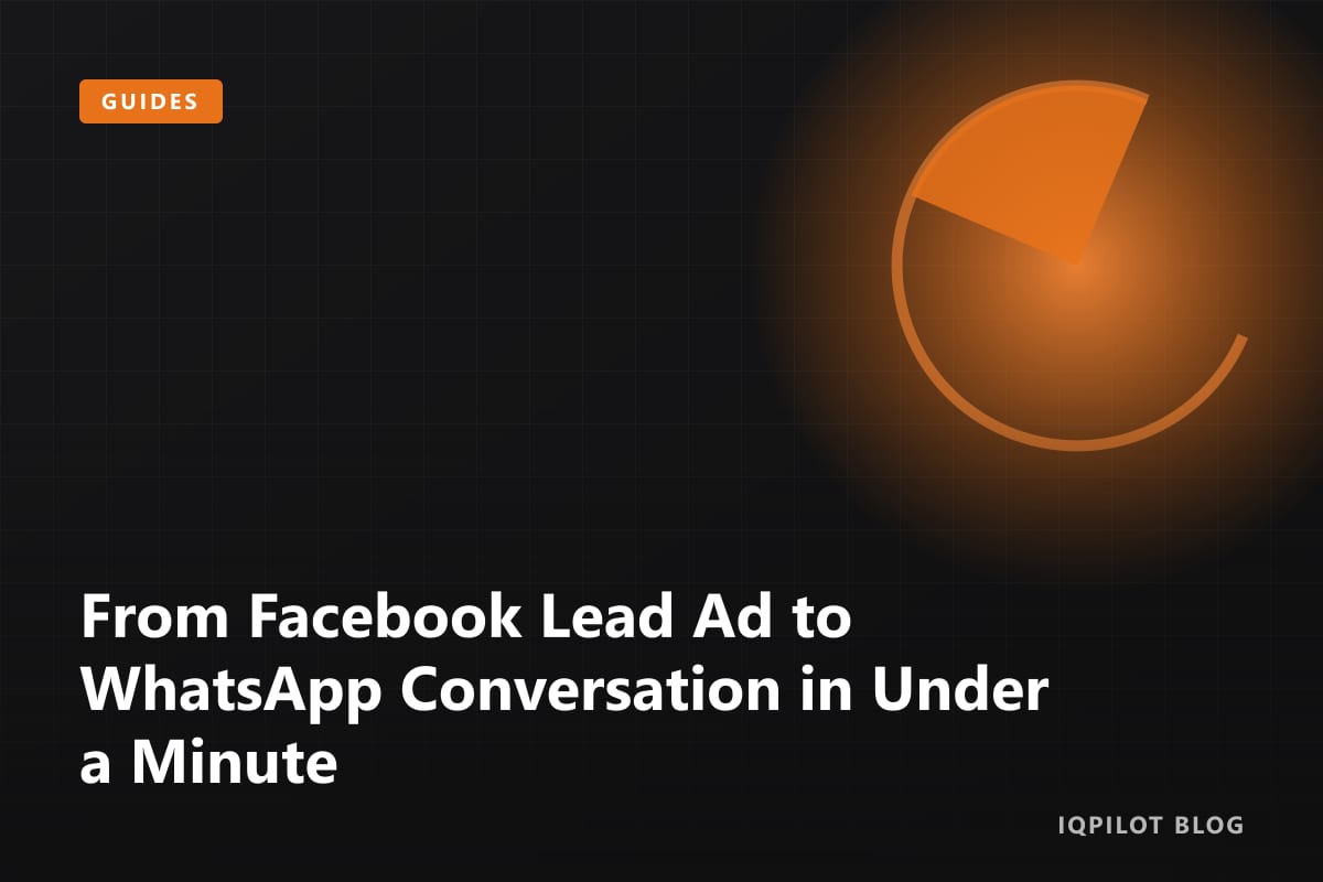 From Facebook Lead Ad to WhatsApp Conversation in Under a Minute